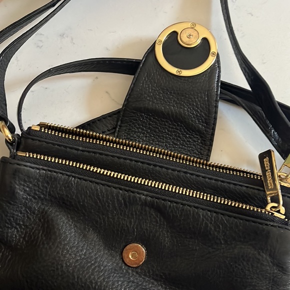 Michael Kors double compartment purse. Black and gold. Lightly used. - Picture 3 of 6